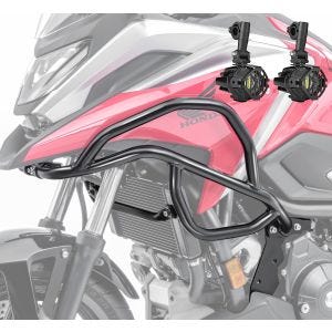 Set: LED Zusatzscheinwerfer S22X + Sturzbügel oben L passend für Honda NC 750 X 21-24 Verkleidungsschutzbügel oben