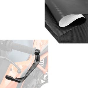 Set: Hebelschützer Lever Guard X6 + Wrapping Klebefolie Carbonfolie 75x100cm Carbon-Look 3D