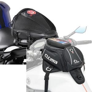 Set: Moto Sacoche de selle arrière Race pour passager + Sacoche reservoir magnetique TR6
