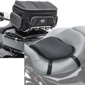Set: Hecktasche TT1 73Ltr + Gel Sitzkissen L Komfortkissen