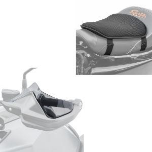 Set: Handprotektoren Verlängerung passend für BMW R 1200 GS 13-18 + Gel Sitzkissen M Univ. Komfortkissen