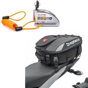Set: Bremssscheibenschloss Alarm + Hecktasche X30 Soziustasche erweiterbar 20-30Ltr