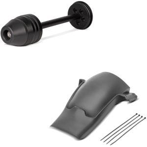 Set: Tampon de protection essieu arrière TW1 compatible avec BMW R 1250 GS / R 1200 GS LC + Garde boue arrière