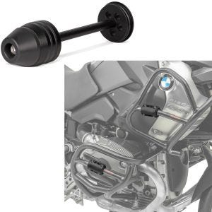 Set: Tampon de protection essieu arrière TW1 compatible avec BMW R 1250 GS / R 1200 GS LC + Pare-chocs 22-28mm