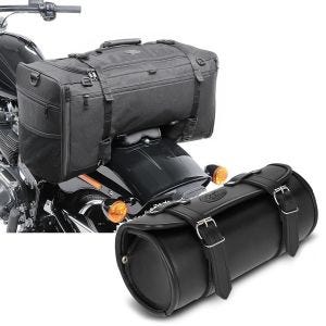 Set: Hecktasche SQ1 Soziustasche + Werkzeugrolle Kansas 3Ltr Werkzeugtasche