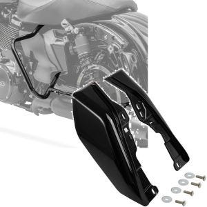 Set: Kofferträger passend für Harley Davidson Touring 14-24 + Windabweiser Wärme Windschutz WA3