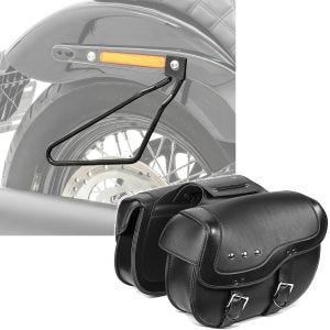 Set: Satteltaschenhalter + Überwurf Satteltaschen passend für Chopper Cruiser Retro VH4