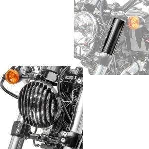 Set: Scheinwerfer Grill + Gabelcover passend für Harley Davidson Sportster Forty-Eight 48 16-20 GC2