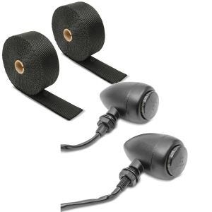 Set: Hitzeschutzband Auspuffband 15m + LED Blinker BL15