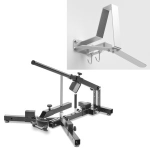 Set: Reifenmontiergerät für Motorradreifen 12-21" MD4 ConStands mit Garderobe WH2 silber