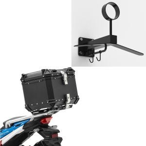 Set: Top case Alu moto XB45 noir 45 Litres Bagtecs avec Vestiaire pour Motard WH1 noir