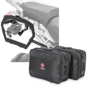 Set: Kofferträger passend für BMW R 1200 GS 04-12 SLP Bagtecs mit Vario Koffer Innentaschen MV1