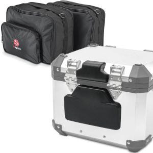 Set: Vario Koffer Innentaschen passend für BMW R 1200 GS / ADV 13-18 MV1 Bagtecs mit Rückenpolster Alu Topcase Alu RL2