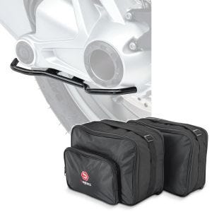 Set: Kardanschutz X1K links Motoguard mit Vario Koffer Innentaschen passend für BMW R 1200 GS / ADV 13-18 MV1