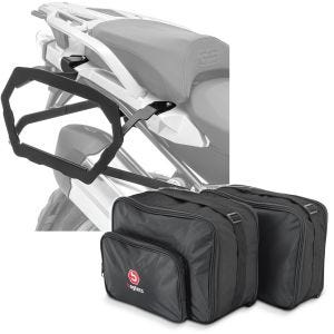 Set: Kofferträger passend für BMW R 1200 GS 13-18 SLP Bagtecs mit Vario Koffer Innentaschen MV1