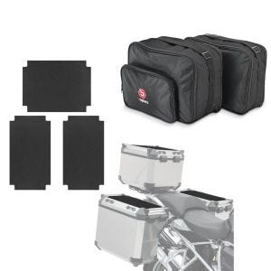 Set: Vario Koffer Innentaschen passend für BMW R 1200 GS / ADV 13-18 MV1 Bagtecs mit Aufkleber für Alukoffer ADX 3tlg Leder