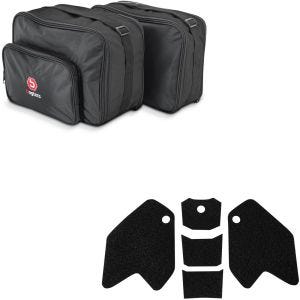 Set: Vario Koffer Innentaschen passend für BMW R 1200 GS / ADV 13-18 MV1 Bagtecs mit Tankpad Seitentankpad Knieschoner TS42