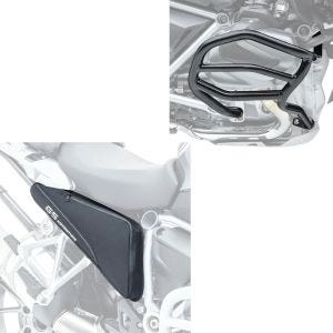 Set: Sacoches pour cadre pour moto BF3 Sacoches laterales Paire nr avec Pare carter compatible avec BMW R 1250 GS 19-21 XL4