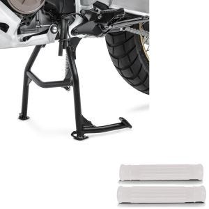 Set: Hauptständer passend für Honda Africa Twin 1100 20-24 mit Hebelüberzieher Set für Bremshebel und Kupplungshebel weiß