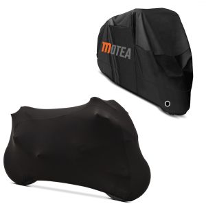 Set: Housse moto M-L Stretch Indoor Garage noir Craftride avec Housse de protection pour Moto BC1 XXL imperméable noir