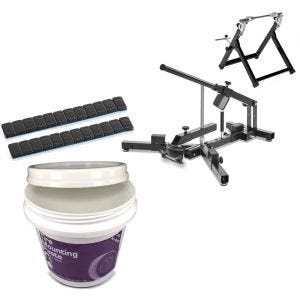 Ensemble : masses d'équilibrage + ensemble de dispositif de montage de pneu 12-21"