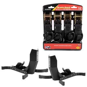 Béquille cale de roue moto Easy-Plus + jeu de sangles