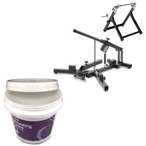 Pâte de montage pour pneus de moto + ensemble de dispositif de montage de pneu avec équilibreur de roue pour pneus de moto