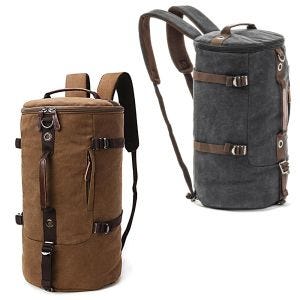 Rucksack VG8 Gepackrolle Vintage 35L braun + Rucksack Canvas VG8 Hecktasche Vintage 35Ltr
