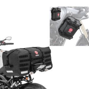 Paire sacoche de selle + sacoche de pare-chocs compatible avec Honda Africa Twin 1100 K3