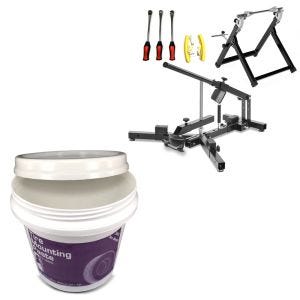 Pâte de montage pour pneus de moto + ensemble de dispositif de montage de pneu