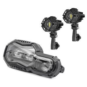 Kit phares additionnels LED + phares LED compatible avec BMW F 800 GS 08-17 QL6