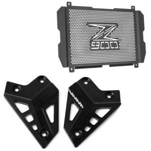 Protège-talons protecteur compatible avec Kawasaki Z 900 17-24 + cache radiateur
