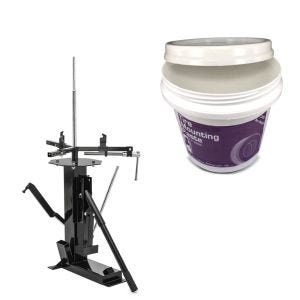 Dispositif de montage de pneu + pâte de montage pour pneus de moto