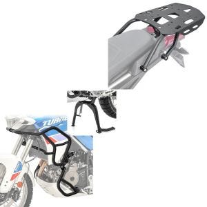 Sturzbügel Set + Hauptständer + Gepäckträger passend für Aprilia Tuareg 660 22-24
