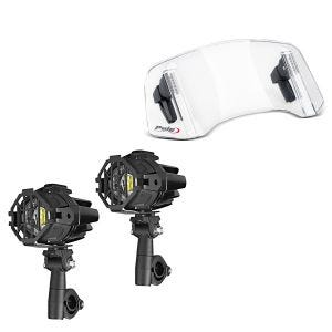 LED Nebelscheinwerfer + Vario Spoiler Aufsatz passend für BMW R 1200 GS / Adventure Puig 20764W klar