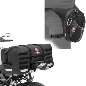 Hecktasche 70Ltr + Beintasche 2,8 Liter