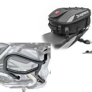 Sacoche de selle 20-30L + crash bar compatible avec BMW R 1250 GS 19-23