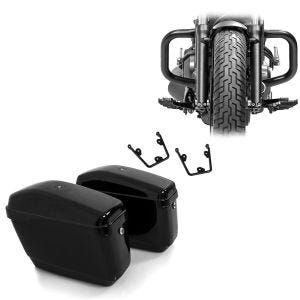 Jeu de 2x sacoches avec support Nevada gauche-droite + crash bar compatible avec Honda Rebel 500 CMX 17-24