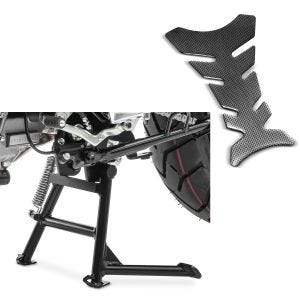 Protège réservoir look carbone + Béquille centrale compatible avec Suzuki V-Strom 650 / XT 11-24
