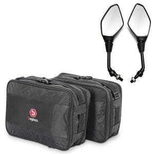 Vario Koffer Innentaschen passend für BMW R 1200 GS / Adventure 04-12 Koffertaschen MV1 + Rückspiegel ECE