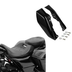 Set: Sitzbank passend für Harley Davidson Street Glide Special 15-23 Craftride RH3 schwarz + Mittelrahmen Windabweiser passend für Harley Davidson Touring 09-23 Hitzeschutz Craftride WA3 schwarz