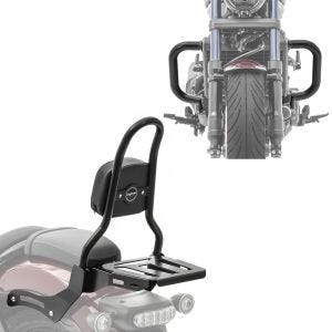 Sturzbügel passend für Honda Rebel 1100 CMX 21-24 Motor Schutzbügel PM3 + Sissybar Fast Rider-M inkl. Gepäckträger