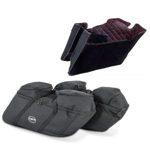 Set: Innenverkleidung Seitenkoffer passend für Harley Davidson Street Glide 14-22 Craftride passend für original Koffer SR2 + Koffer Innentaschen passend für Harley Davidson Street Glide / Special Craftride SP4