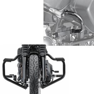 Set: Pare cylindre Mustache compatible avec Harley Davidson Softail 18-24 Pare Moteur 32mm noir Craftride + Protections de sacoche arrière compatible avec Harley Davidson Sport Glide 18-24 Craftride TG7 noir