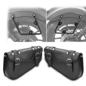 Sacoches cavalières Arizona 3Ltr + Ecarteurs pour sacoche cavalières compatible avec Honda Rebel 500 CMX 17-24 (paire)