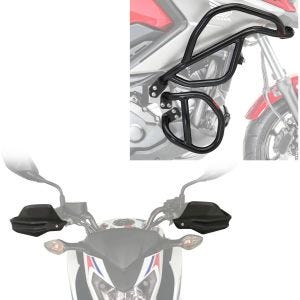 Kit protège-mains + crash bars compatible avec Honda NC 750 X / 700 X 12-20 crash bars supérieur et inférieur