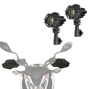 Kit phares additionnels LED compatible avec Honda NC 750 / 700 S / X + protège-mains