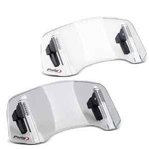 Windschild Spoiler Aufsatz Puig 20764W klar + Windschild Spoiler Aufsatz Puig 20764H rauchgrau