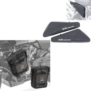 Sacoches de cadre compatible avec BMW R 1250 GS 19-23 paire de Sacoches de couvercles + 2x sacoches crash bar 6L paire