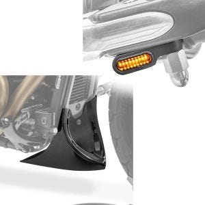 Bugspoiler Motorspoiler + LED Lenkerblinker Blinker XS getont